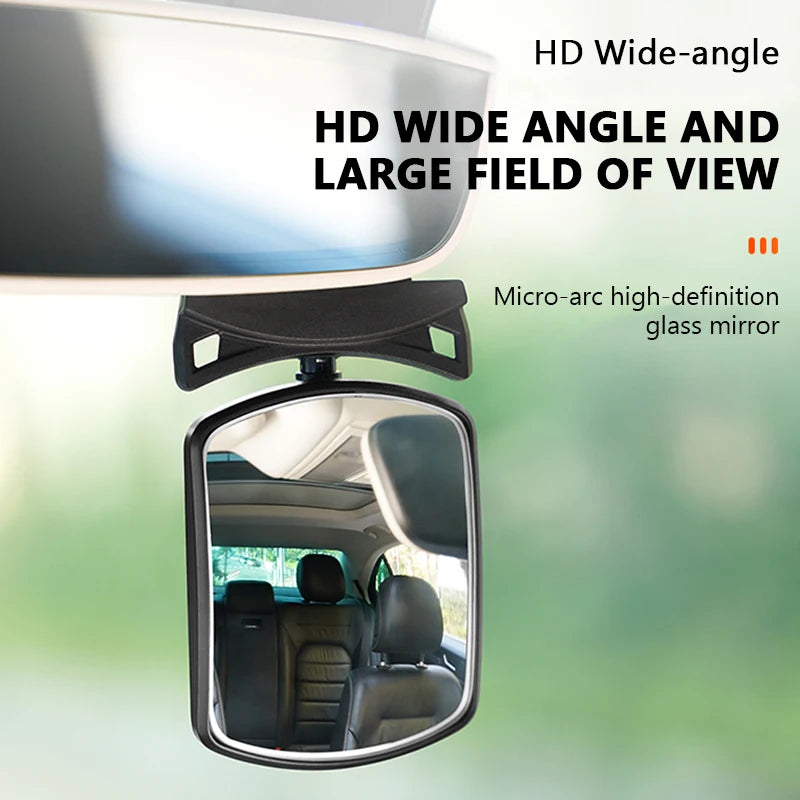 Baby Mirror Car Rear View Mirror Front Windshield Mirrors Paste Mirror Baby Kids Monitor 360 Degree Rotatable Angle Adjustable