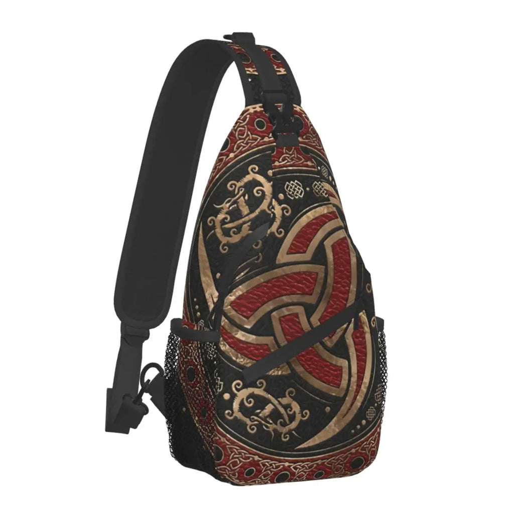 Norse Mythology Viking Crossbody Bag Sports Tree Of Life Triquetra Chest Bag Unisex Women Man Fashion Shoulder Backpacks Travel