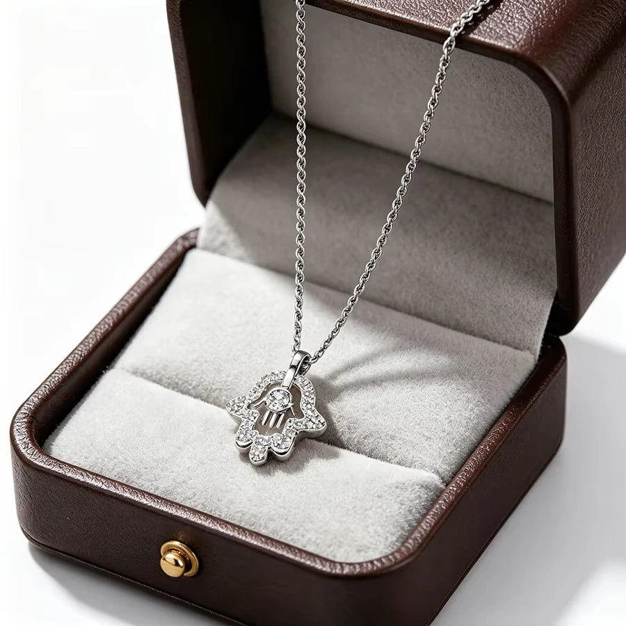 S925 silver clover thread lock bow necklace suitable for women's daily wear DIY exquisite jewelry gifts