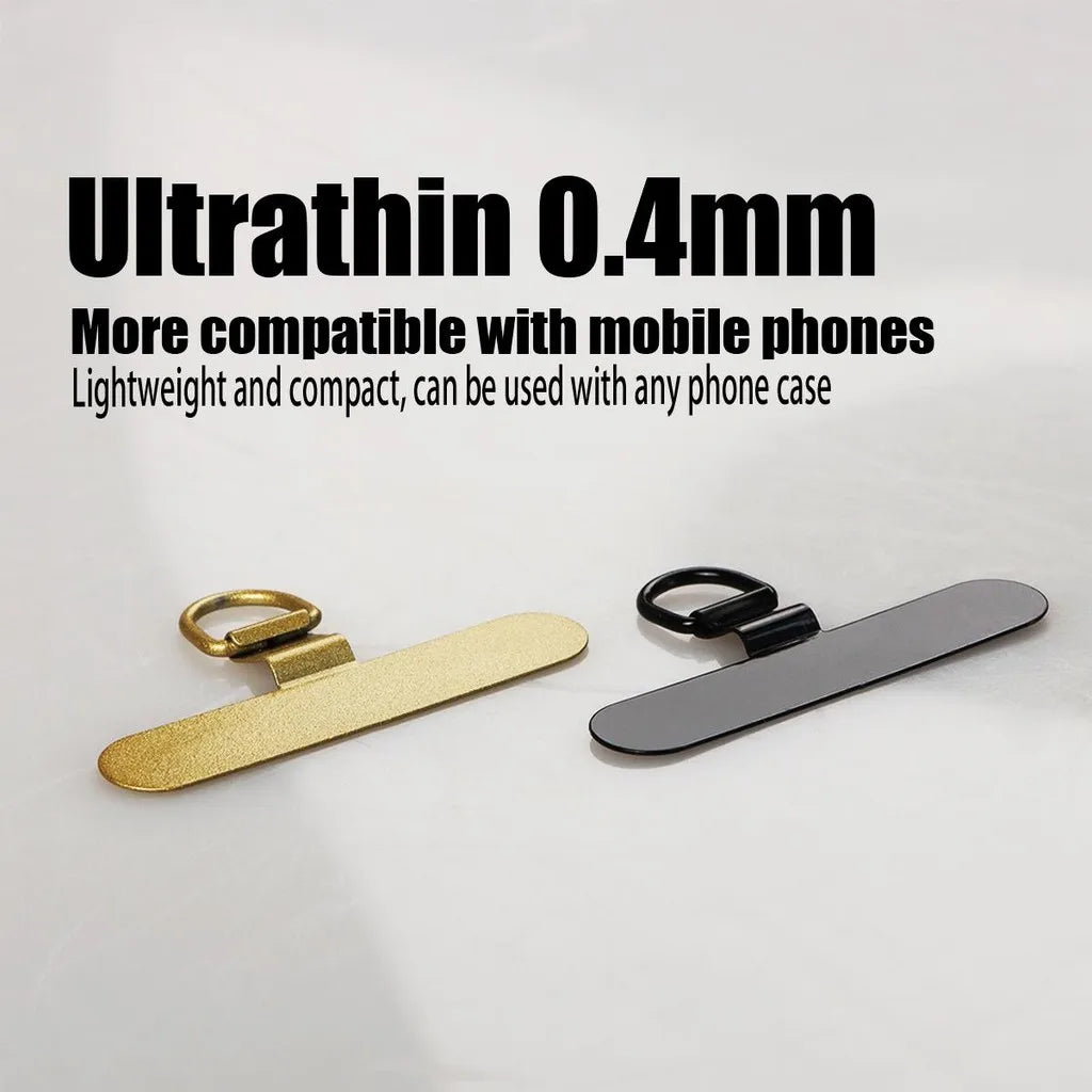 1PCS Universal Stainless Steel Phone Lanyard Patch Mobile Phone Case Connect Clips Rotatable Detachable Strap Tether Pad Gasket