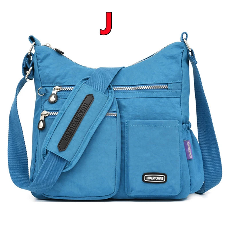 Fashion Women Crossbody Bag Nylon Waterproof Handbag Female Simple Shoulder Bag Travel Large Capacity Messenger Bag Purse Bags