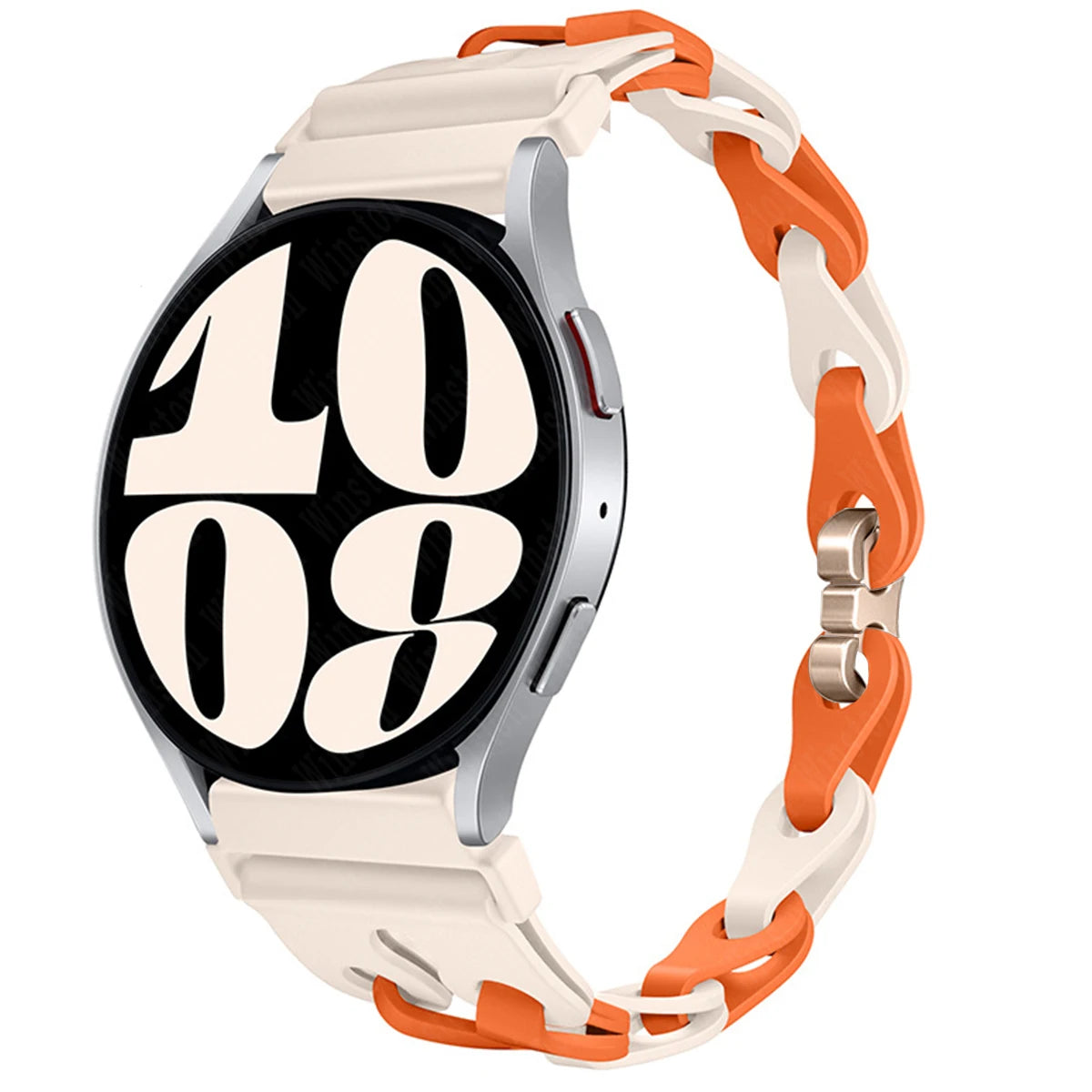 22mm 20mm Chain Strap for Samsung Galaxy Watch 7 6 5 4 6Classic Silicone Band for Huawei GT4 3Pro for Amazfit GTR 4/GTS Bracelet