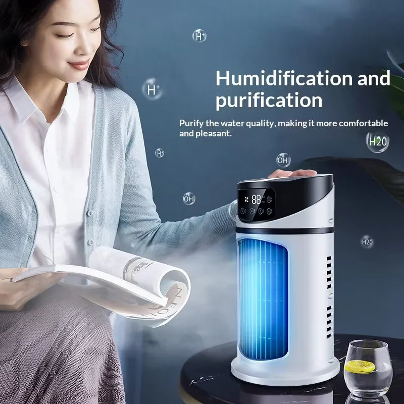 Portable Mini Air Conditioner Air Cooler Fan Water Cooling Fan Air Conditioning Air Cooler For Office Mobile Air Conditioner