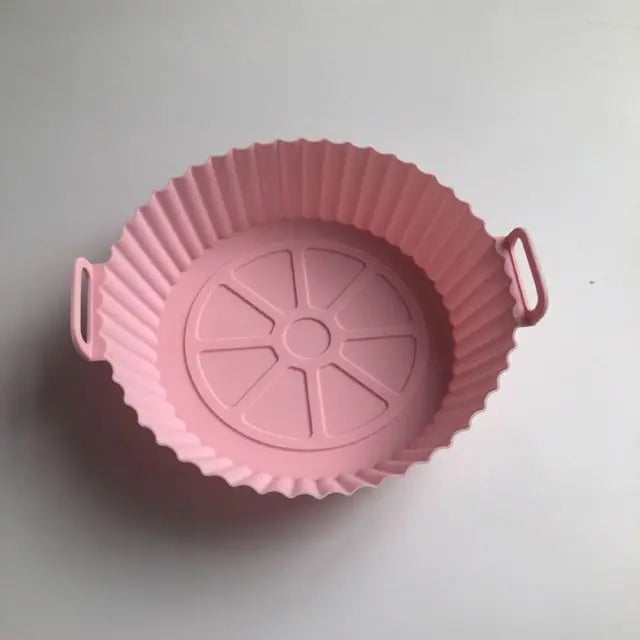 Silicone Air Fryer Liners Pot,Airfryer Basket Cooking Gadgets ,Reusable Baking Tray Non-stick Pizza Pan Oven Kitchen Accessories