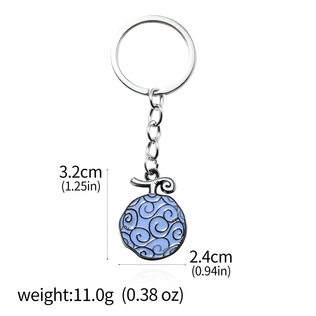 One Piece Luffy Straw Hat Keychain Rotatable Zoro Skull Metal Pendant Role-Playing Decorative Accessories Fan Jewelry Gift