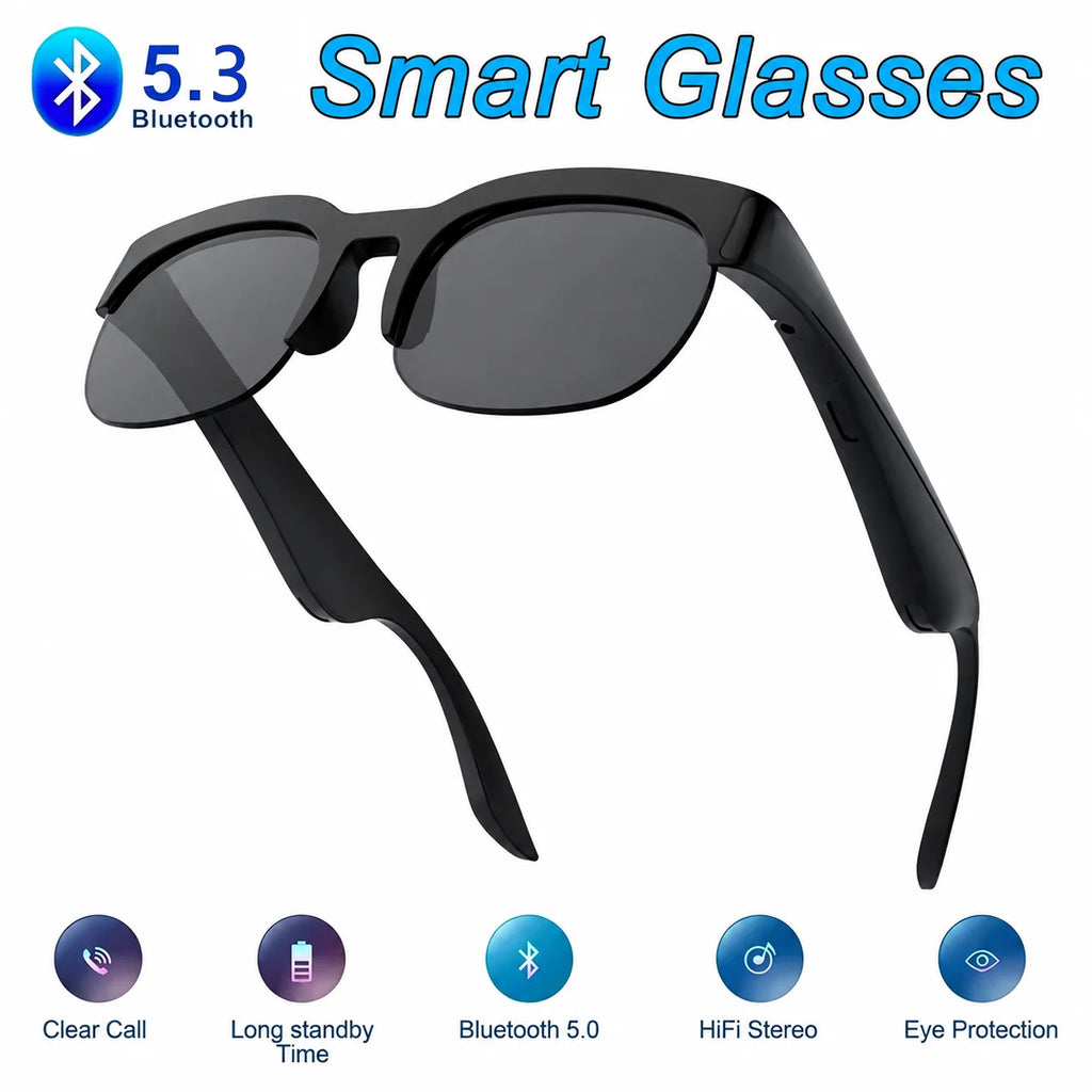 New Camera Control Smart Glasses 2026 Music Sunglasses Headphones Wireless Bluetooth Call Headset HIFI Audio Glasses For Android