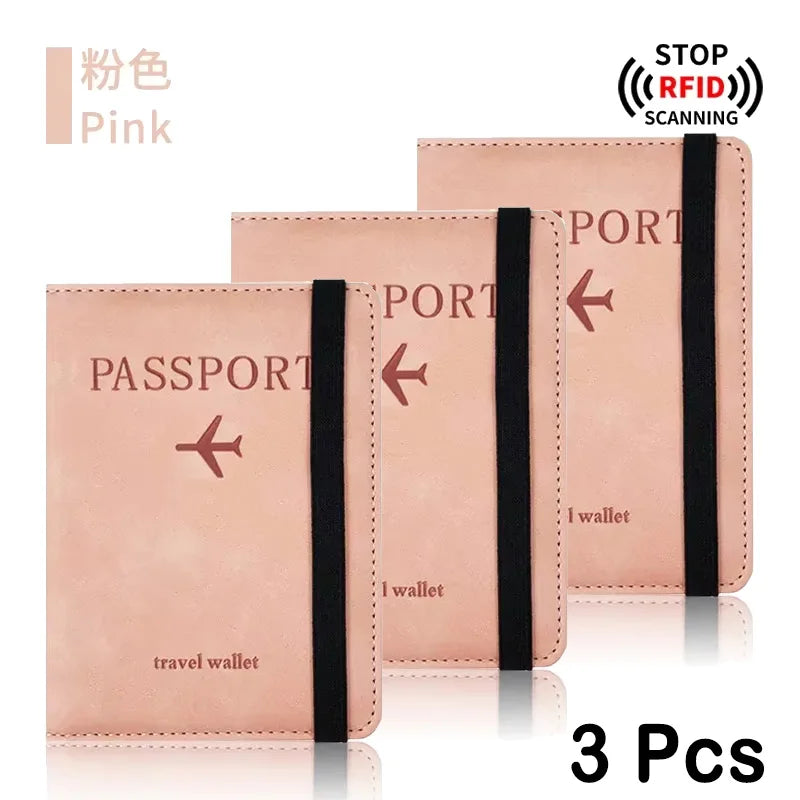 Rfid Blocking Protection Travel Passport Credit Holder Cover Case Business PU Leather Women Men Ticket Protective Accessories