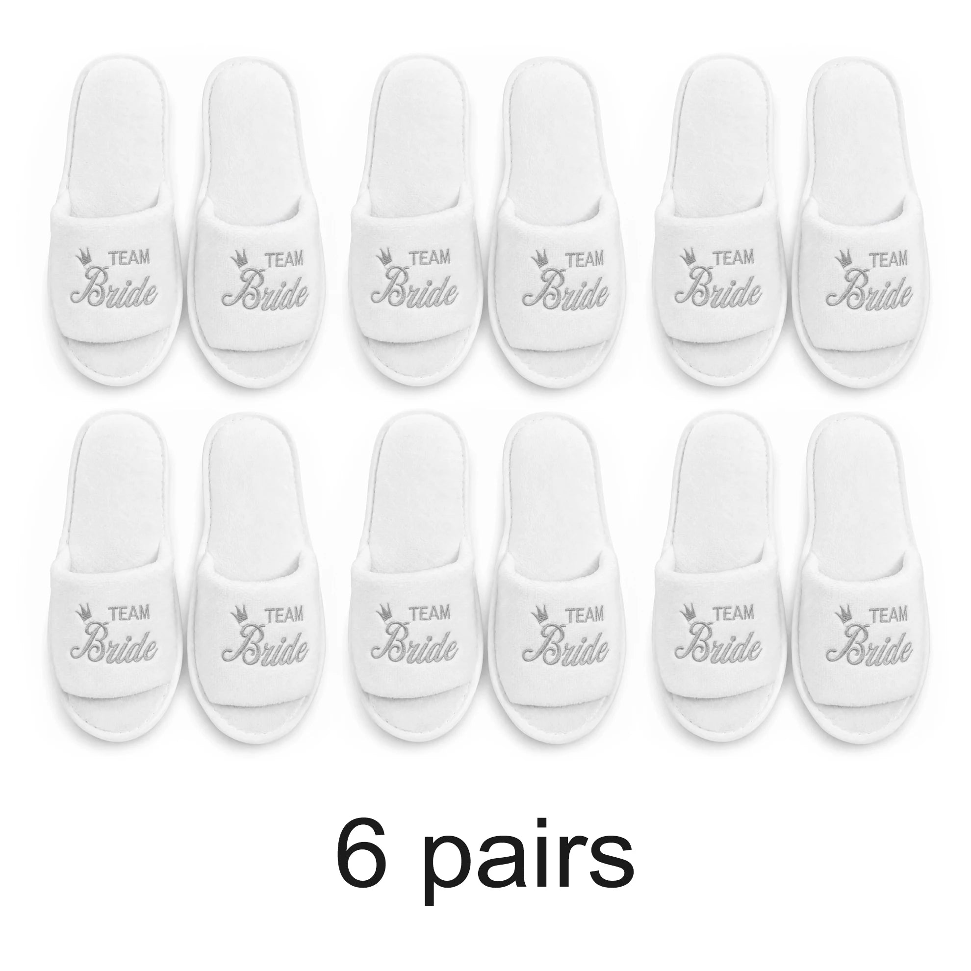 Bride & Bridesmaid, Wedding Party Guests Home Slip On Shoes Bridal Party Slippers Open-toe With Golden, Mint Green and Pink