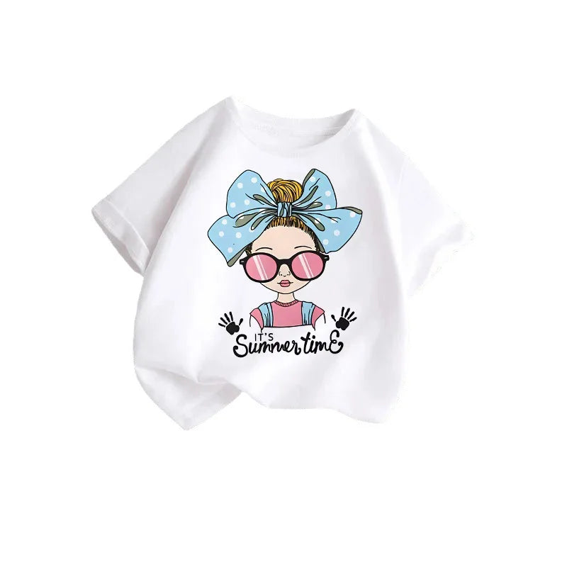 Children's Summer T-Shirt New Children's Short-Sleeved T-Shirt Men And Girls Round Neck Tops Baby Cotton T-Shirt Bottoming Shirt