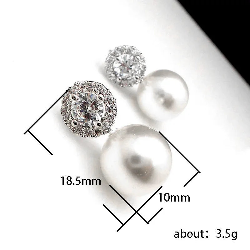 Huitan Delicate Imitation Pearl Earrings Bride Wedding Accessories Temperament Elegant Ear Earrings New Trendy Women Jewelry
