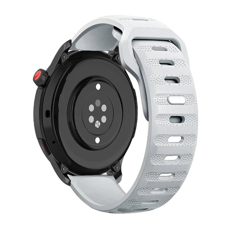 22mm 20mm Silicone Band For Huawei Watch 5/4/3/GT3-4-5-6 Pro 46mm Amazfit GTR 4/GTS 4 Breathable Belt Galaxy Watch 7/6/5/4 strap