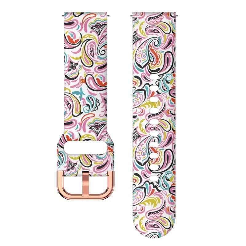 Printed Silicone band For Samsung galaxy watch 6 Classic-5-pro-4 sport bracelet 20mm 22mm strap for Amazfit GTS/GTR/4/3/2e Mini