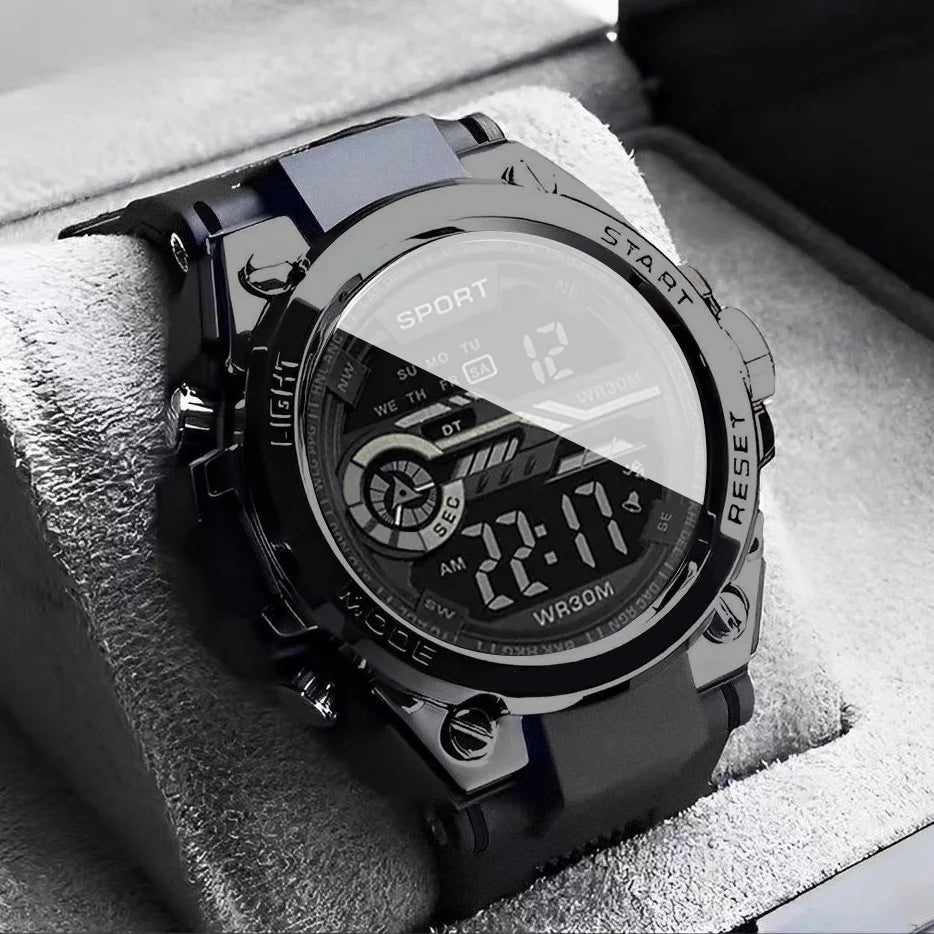 Multifunction Men's Sports Watch Luminous Alarm Clock Men LED Digital Watch Large dial Electronic Wristwatch