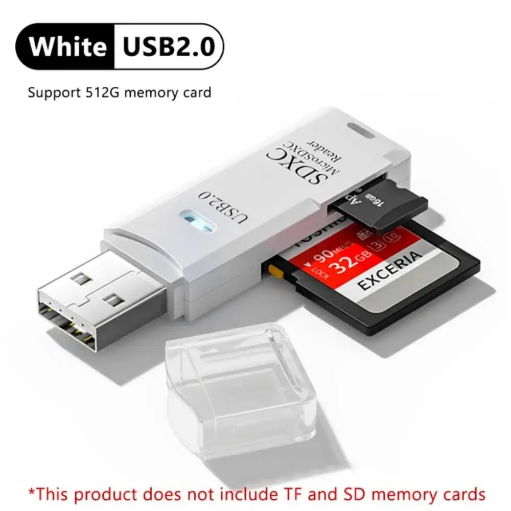 2-in-1 Multi Functional USB 3.0 Card ReaderMicro SD TFMemoryCardReaderUSBFlashDrive CardreaderAdapter For PCLaptops Accessories