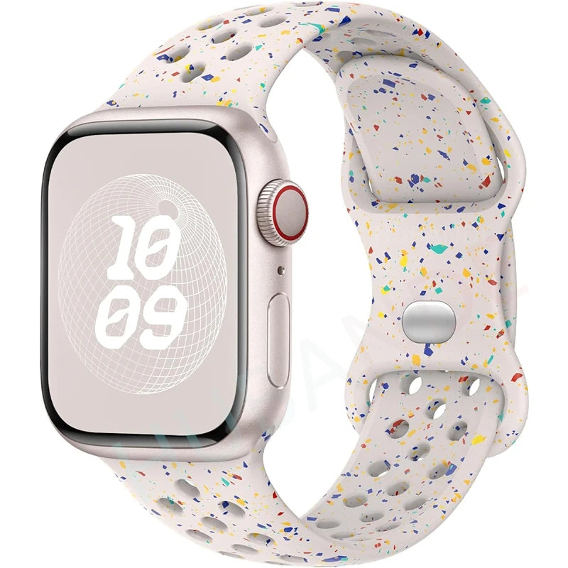 Strap For Apple Watch Band 46mm 44mm 49mm 45mm 40mm 41mm 38 42mm correa Breathable bracelet iwatch series 10 8 SE 7 6 5 9 Ultra