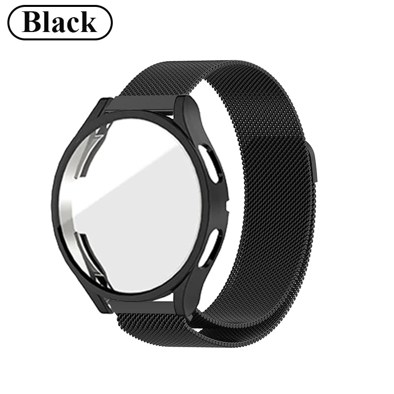 Metal Strap For Samsung Galaxy Watch 4 5 6 Active 2 40mm 44mm Band Watch 3 4 Classic Milanese Magnetic Loop Replacement Bracelet