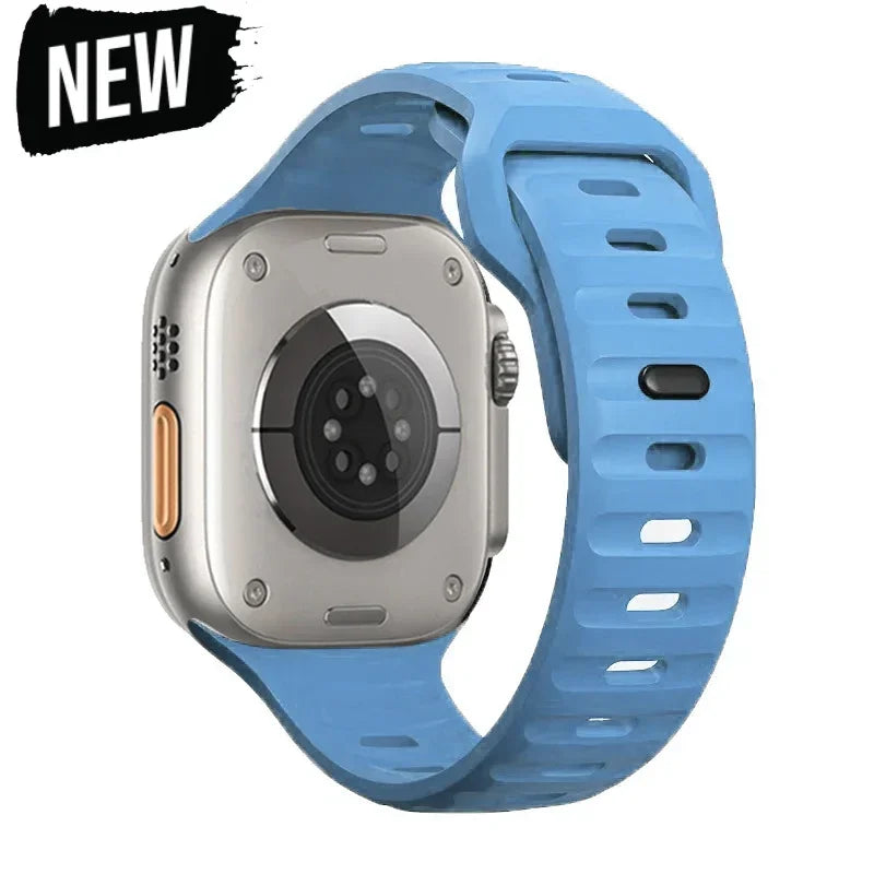 Silicone Strap for Apple Watch Band series 10 42mm 46mm 9 8 7 41 45mm ultra2 49mm 44 40 38 42mm Correa Band for Iwatch 6 SE 5 4