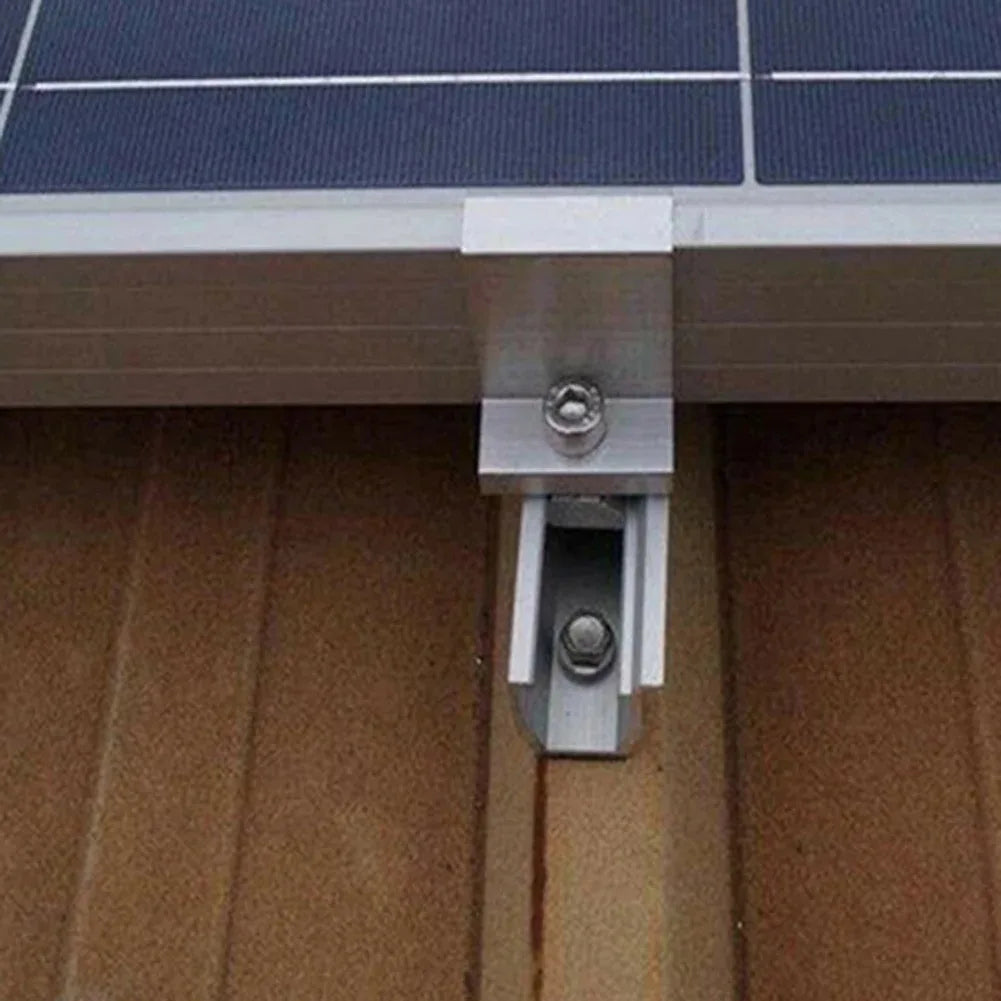 10Pcs Aluminum Alloy PV End Clamps Solar Photovoltaic Brackets For Solar Module Panel Racking Mounts Accessories