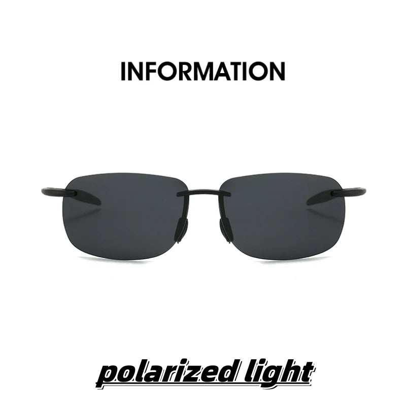 New Ultra-light Frameless Colorful Polarized Sunglasses for Men and Women TR90 Material Suitable for Leisure and Vacation UV400