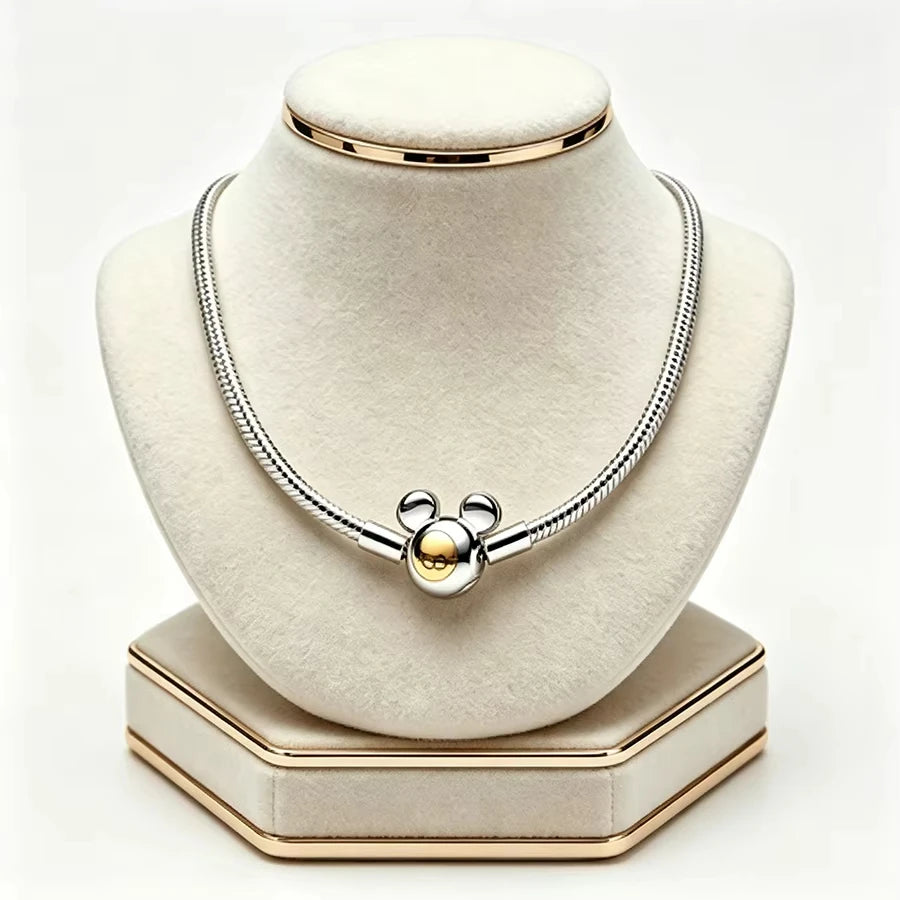 S925 Silver Life Tree Ball shaped Gold Heart Thread Necklace Suitable for Women's Daily Wear DIY Exquisite Jewelry Gifts