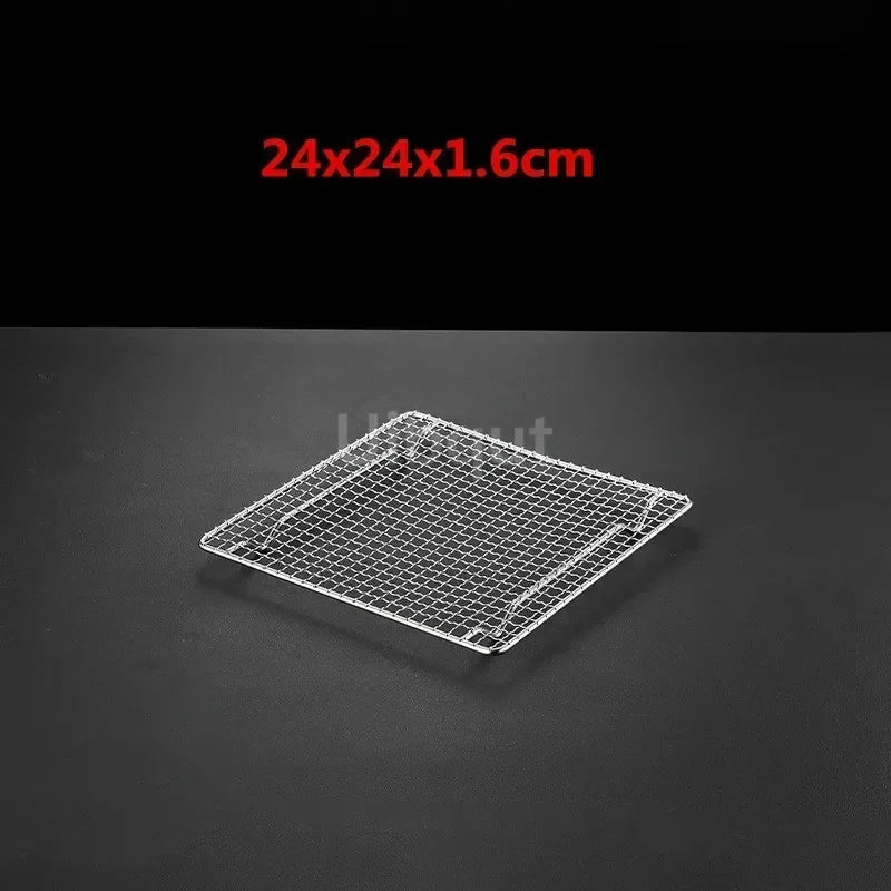 square bbq net rack meshes stainless steel 304 BBQ grill Mesh Rectangular Baking rack with Foot leg Drainage Cake Drying Frame