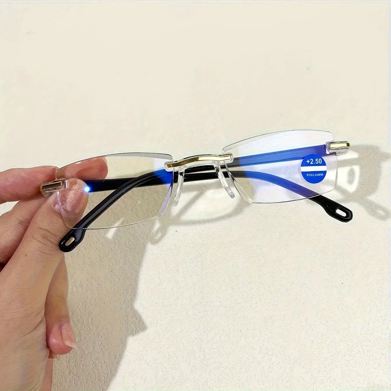 Viewring 2026 Retro Reading Glasses for Men Women Anti-blue Presbyopic Eyewear Frameless Trimming +1.0 To +4.0