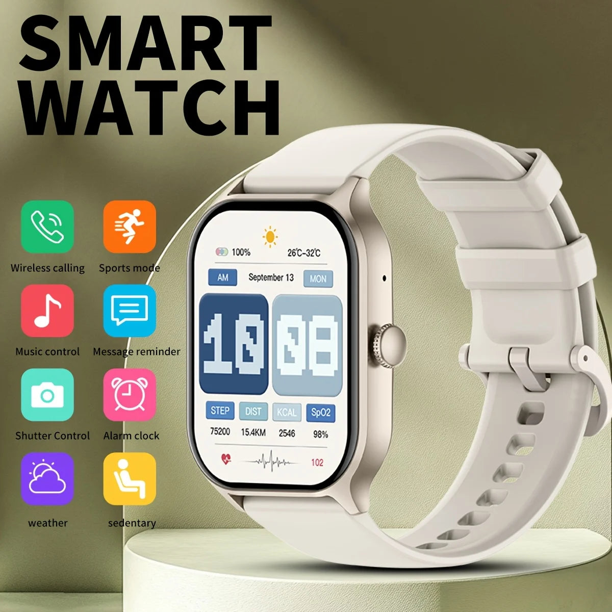 PEJE New 3D-UI Dial Smart Watch men 1.97" 700mAh 1ATM Waterproof 3 Type Styles3D rotationNovel and Cool Display Always Show Time