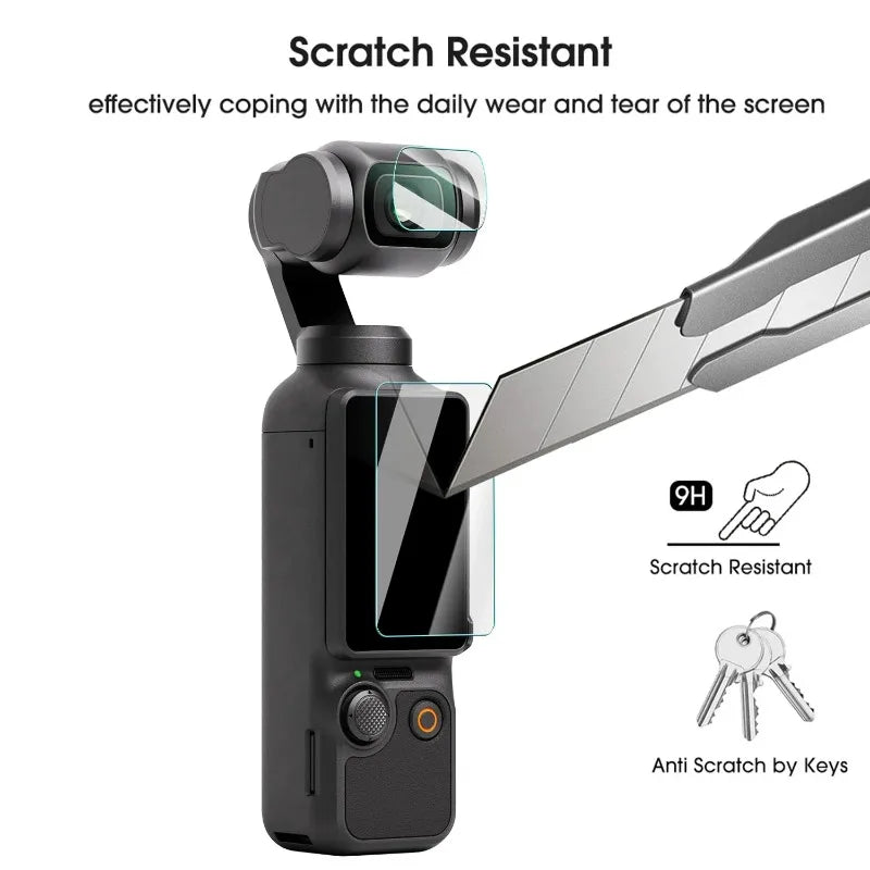 Tempered Glass Flim for DJI OSMO Pocket 4 3 Screen Protector Anti-Scratch Lens Protective Cover for DJI Pocket 3 4 Accessories