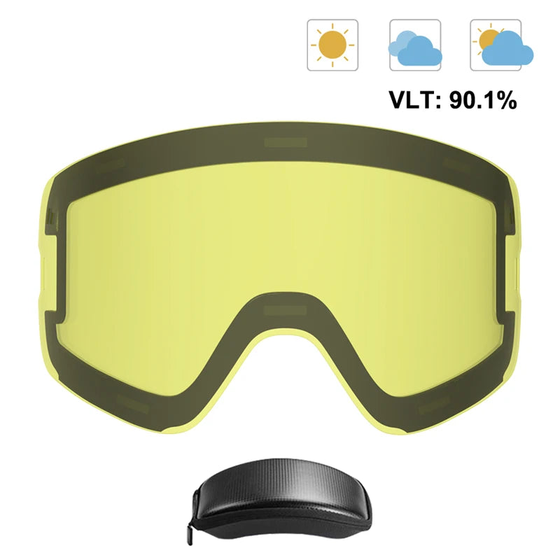 Magnetic Ski Goggles Men Snowboard Glasses Double Layers Lens Anti-fog UV400 Snow Goggles Women Snowmobile Skiing Eyewear OTG