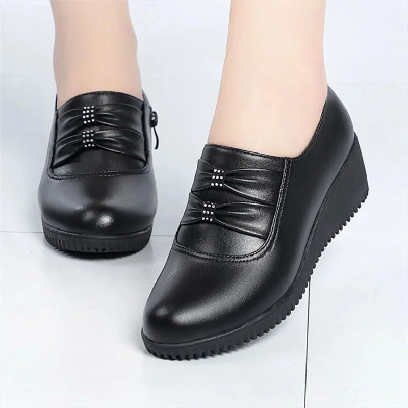 Marlisasa Women Fashion Sweet High Quality Slilp on Heel Pumps for Party Lady Cool Black Plaid Night Club Heel Shoes H6308