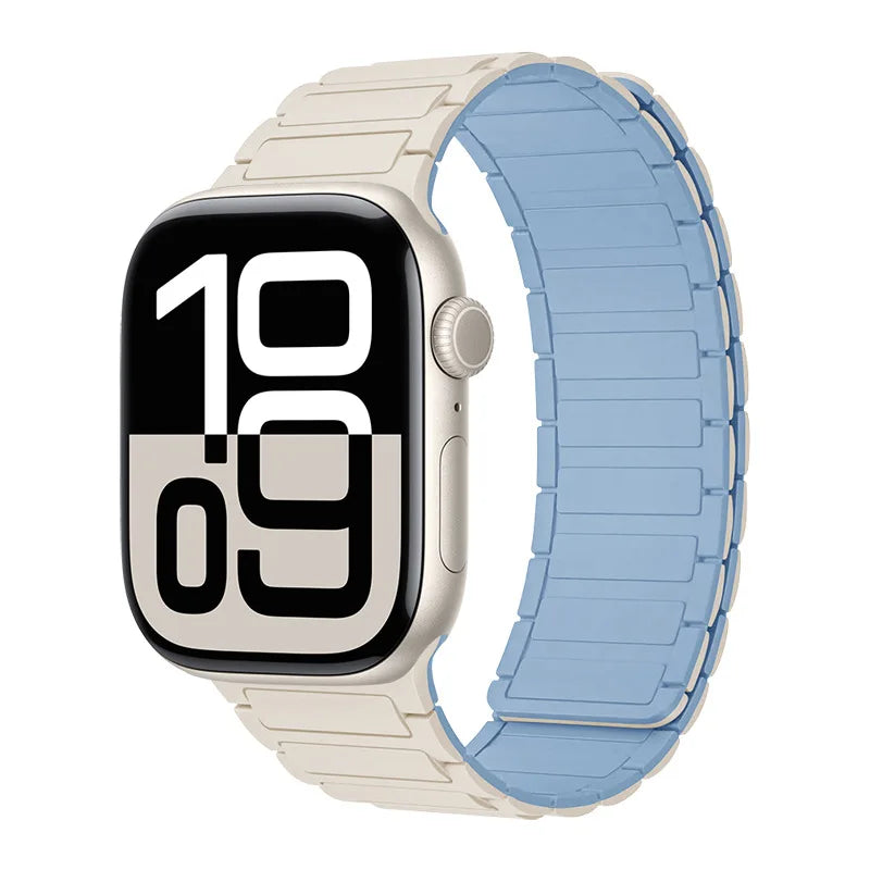 Magnetic Silicone Band for Apple Watch Ultra 3 2 49mm 46mm 42mm 45mm 44mm 40 41mm Strap IWatch Series 11 10 9 8 7 6 SE Bracelet