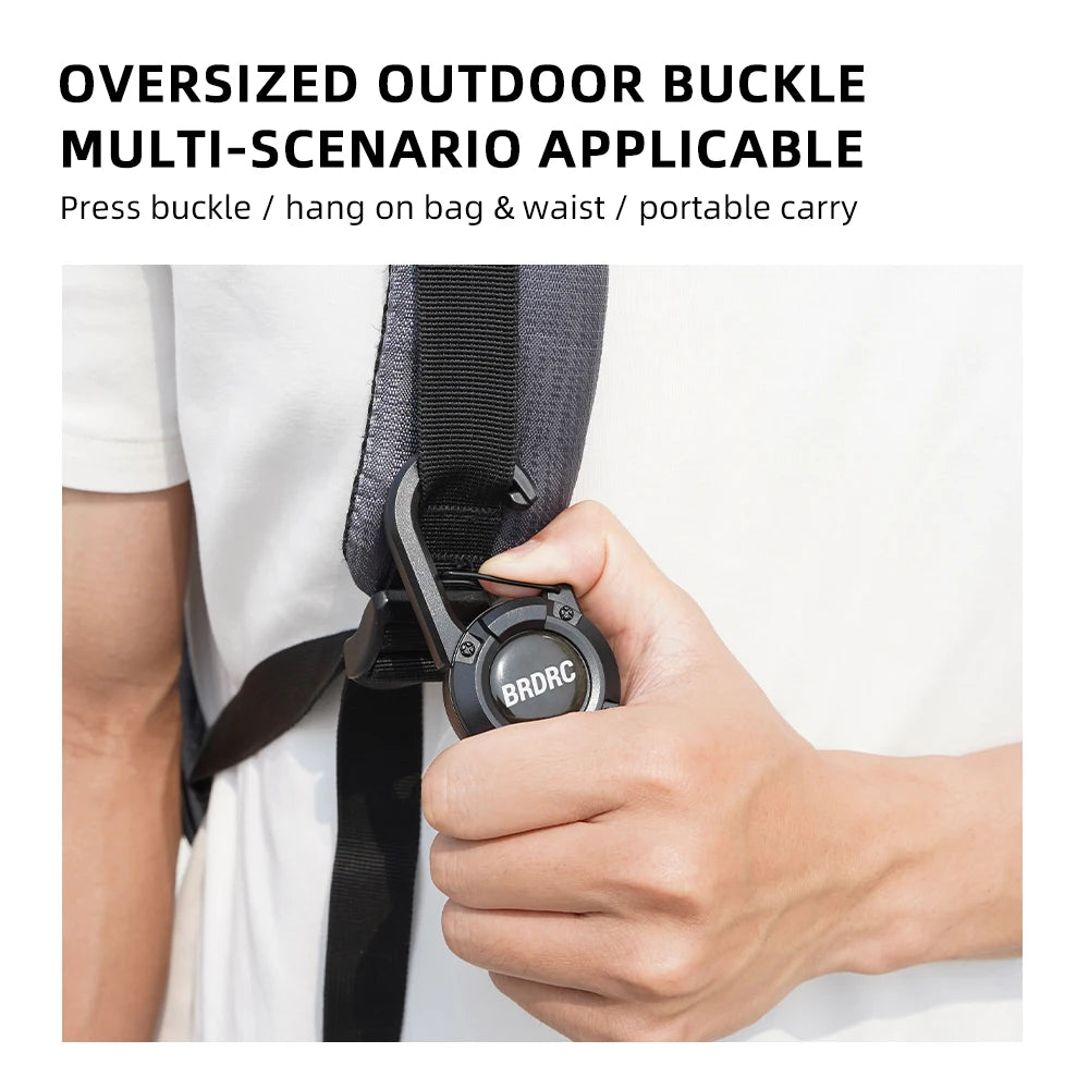 BRDRC Extendable Retractable Holders for DJI Pocket 4 3/Insta360 X5 X4  Lanyard Backpack Buckle Mount Outdoor Headed Clip Buckle