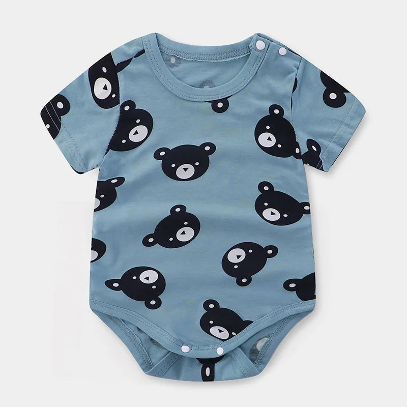 Newborn Baby Rompers Cotton Infant Body Short Sleeve baby Jumpsuit Cartoon Baby Boy Girl clothes 0-24M Crawling Baby