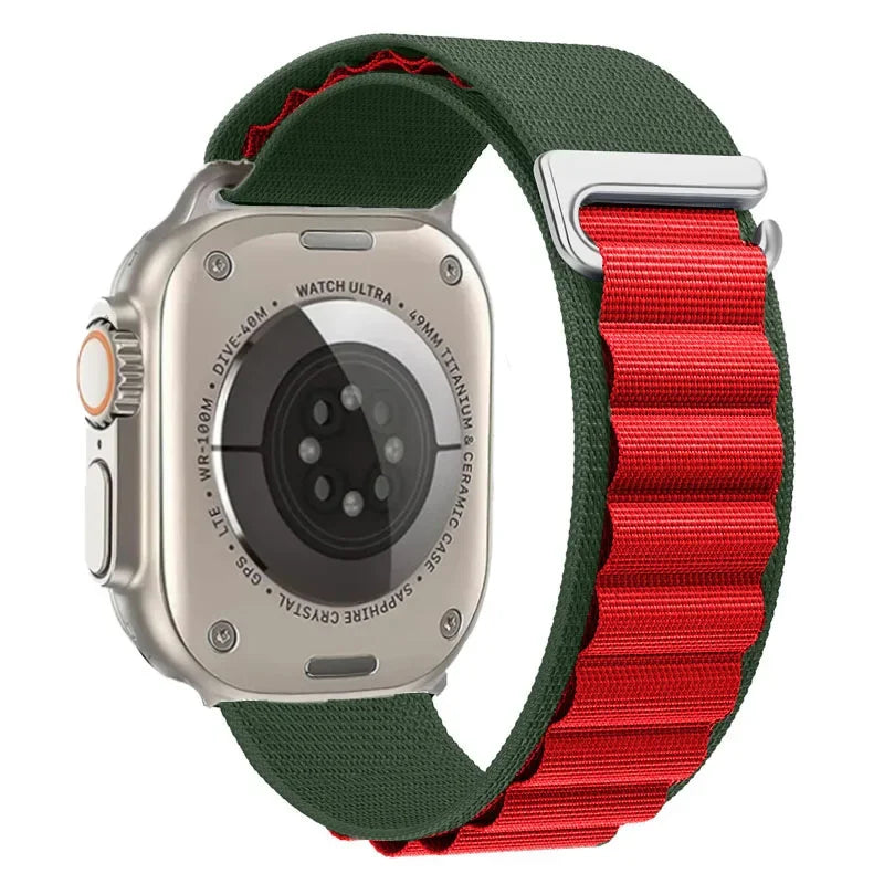 Alpine Loop Strap For Apple Watch Ultra 3 Band 49mm 11 10 9 8 7 46mm 42mm 45mm 41mm Nylon Sport Bracelet iWatch 6 5 SE 44mm Belt