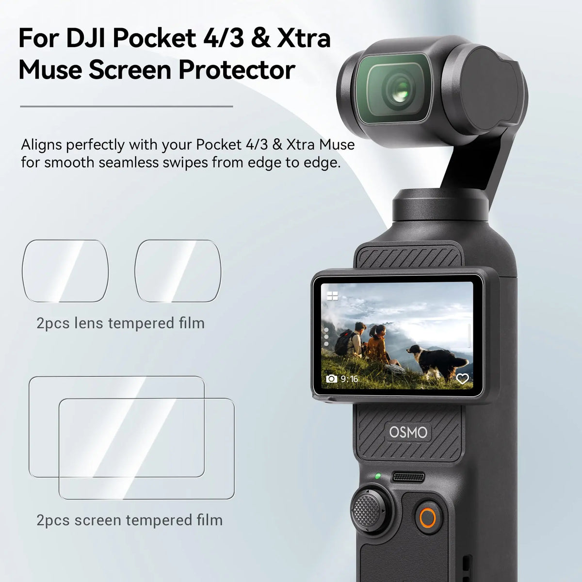Tempered Glass Screen Protector For DJI Osmo Pocket 4 3 Lens Screen Protector For DJI Osmo Pocker4 3 Accessories