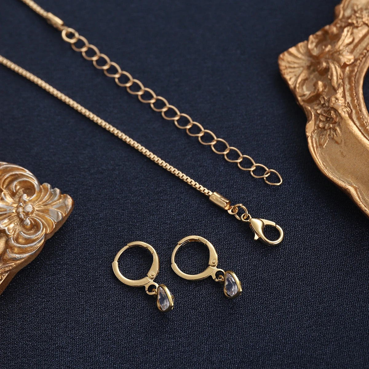 3 Pcs Heart Pendant Jewelry Set Of Earring Pendant Necklace For Women Exquisite Fashion Rhinestone Double Heart Jewelry Set Gift