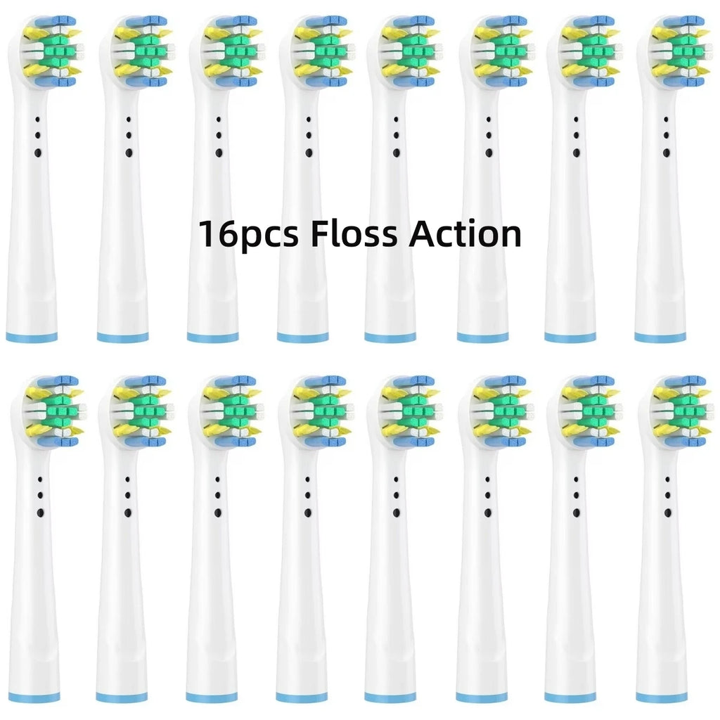16/20PCS Brush Head nozzles for Oral B Electric Toothbrush Replacement Head Refill Sensitive Floss Cross Action (Not for iO)