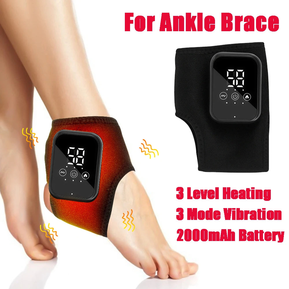 Electric Hand Wrist Massager 5 Levels Hot Compress 3 Levels Vibration Massage Wrist Guard Band Rechargeable Heating Wristband