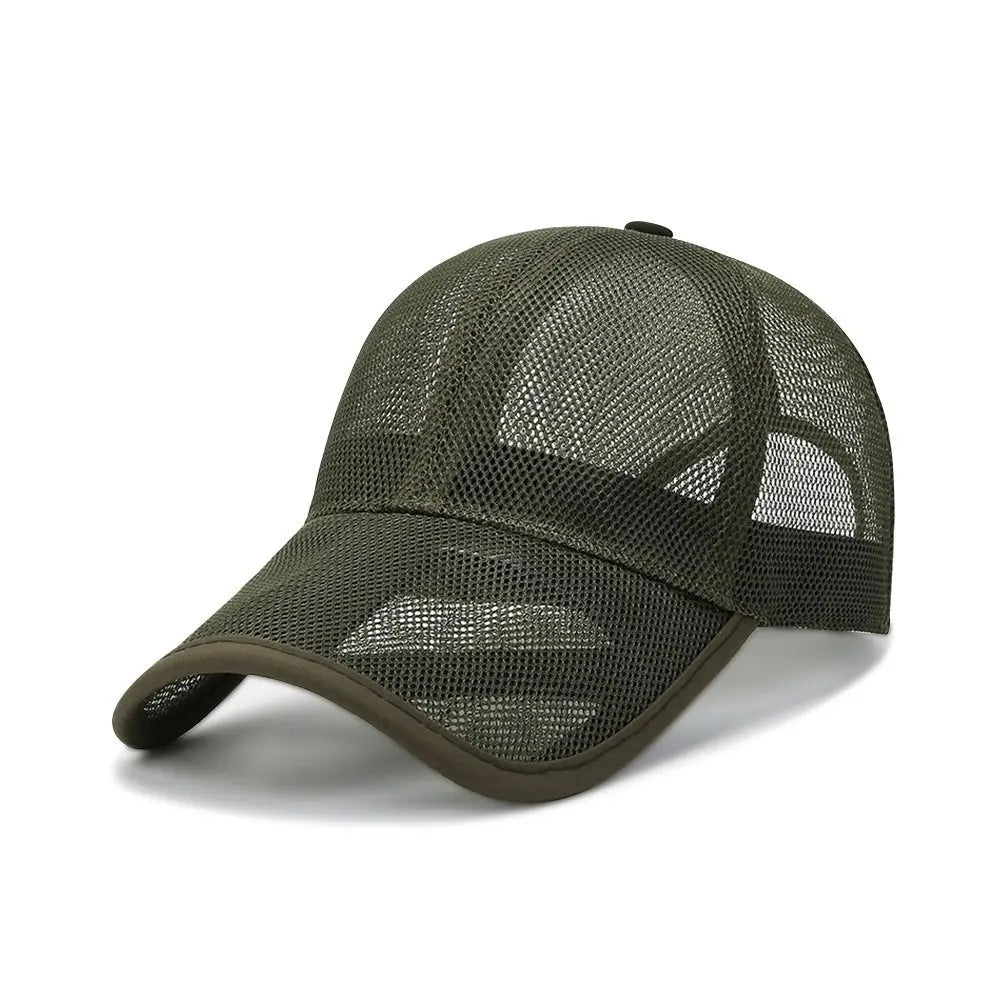 Unisex Summer Full Mesh Baseball Cap Trucker Cap Trucker Caps Men Fishing Hat Quick Dry Golf Running Hat Adjustable Snapback Hat