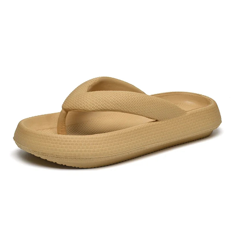 YRZL Soft Sole Platform Flip Flops Women 2024 Summer Beach Non Slip Men Slippers Coulple Thick Sole Bathroom Slides Sandals