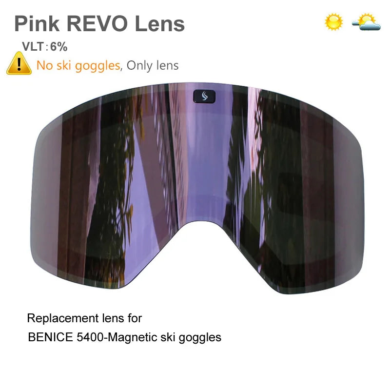 Magnetic Lens Ski Goggles Double Layer Polarized Lens Skiing Anti-fog Snowboard Goggles Men Clear Lens Ski Glasses Eyewear