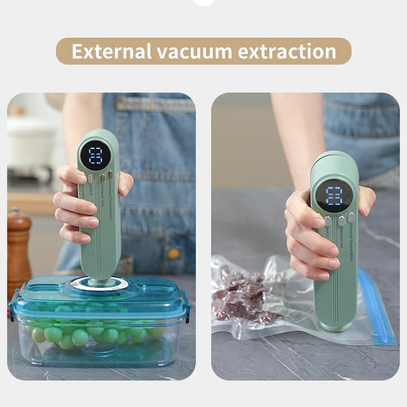 Charging Mini Wireless Fully Automatic Vacuum Sealing Machine Household Small Portable Food Packaging Plastic Sealing Machine