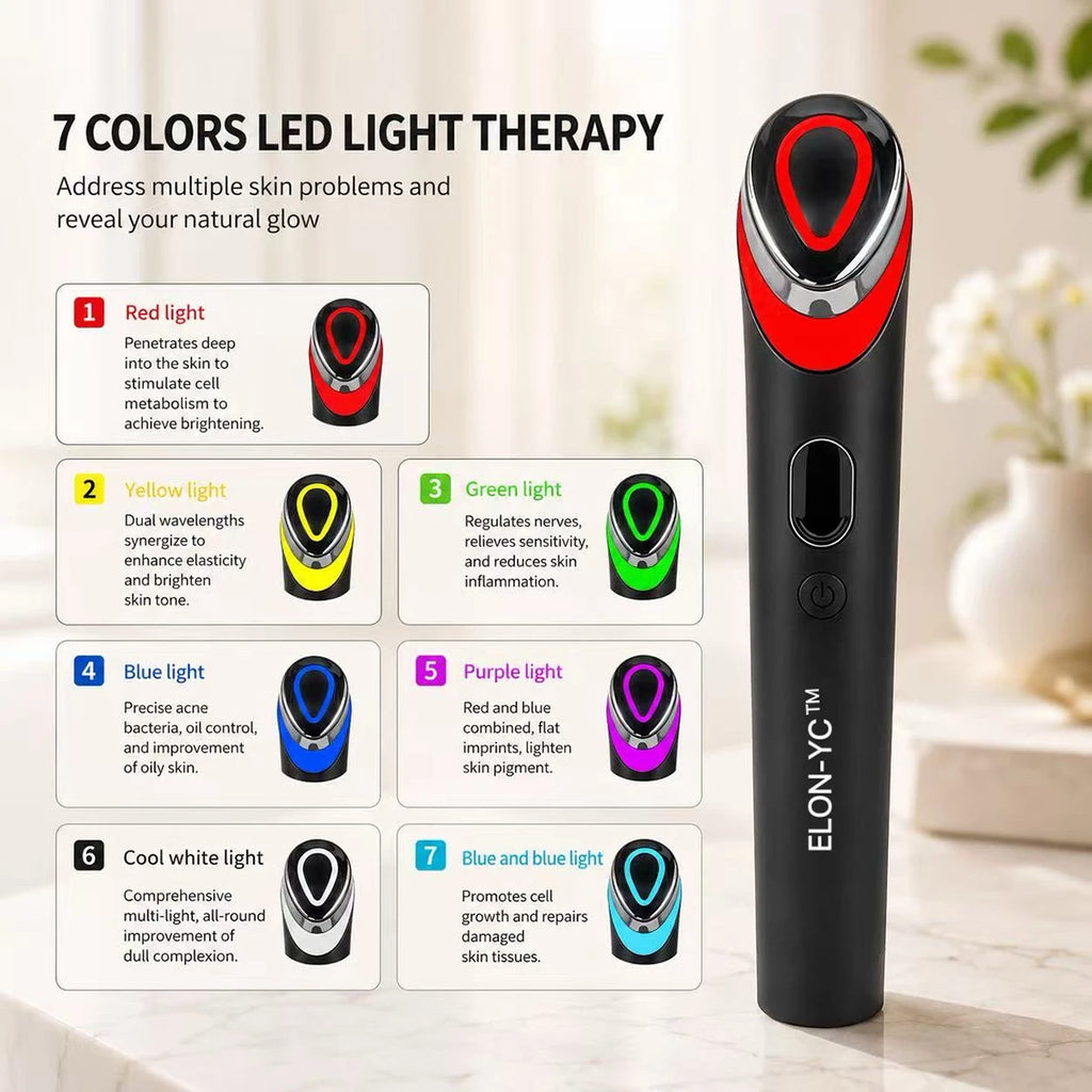 ELON-YC 7 Colors Face Massager Ems Beauty Device Microcurrent Lift Massager Home Use Beauty Skin Care