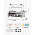 SucceBuy 5 7 11 Rollers Hot Dog Roller Stainless Steel Sausage Grill Cooker Commercial Hot Dog Machine with Dual Temp Control