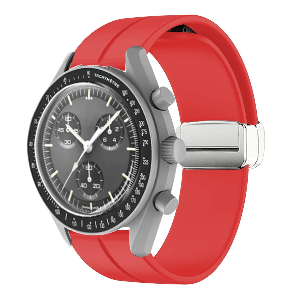 Silicone Strap For Omega X Swatch Joint MoonSwatch Planet Watch Band Metal Magnetic Buckle Wristband Replacement Bracelet Correa