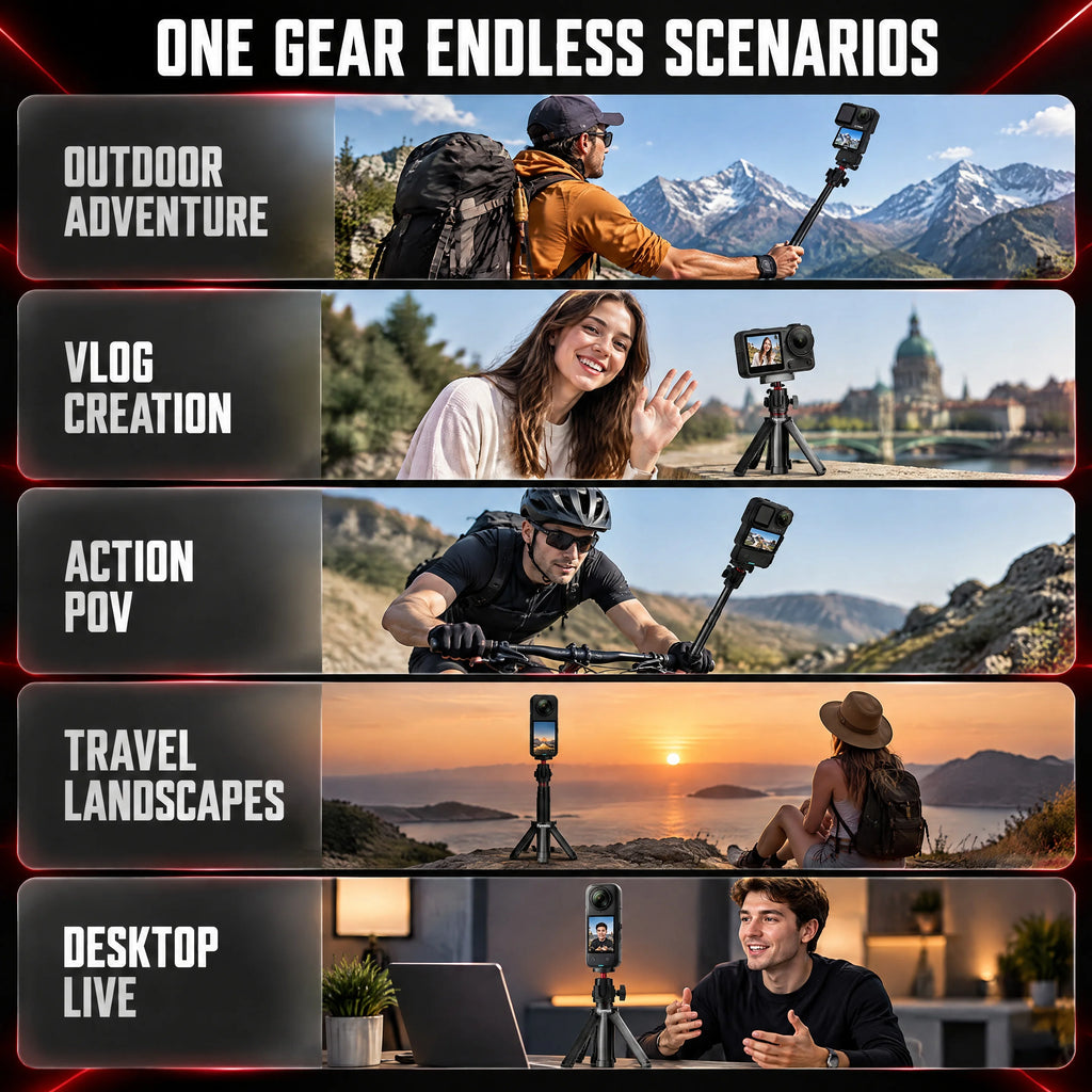 Selfie Stick Tripod for DJI Osmo Pocket 4 Pro 3 Insta360 X6 X5 X4 X3 Ace Pro 2 Action Selfie Stick With Tripod Stand Accessories