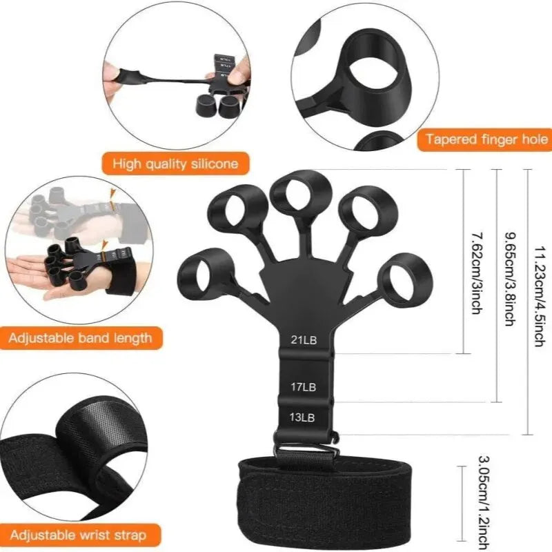 Finger Gripper Finger Exerciser Guitar Finger Exerciser 6 Resistant Levels Recovery Physical Tools Hand Strengthener For Patient