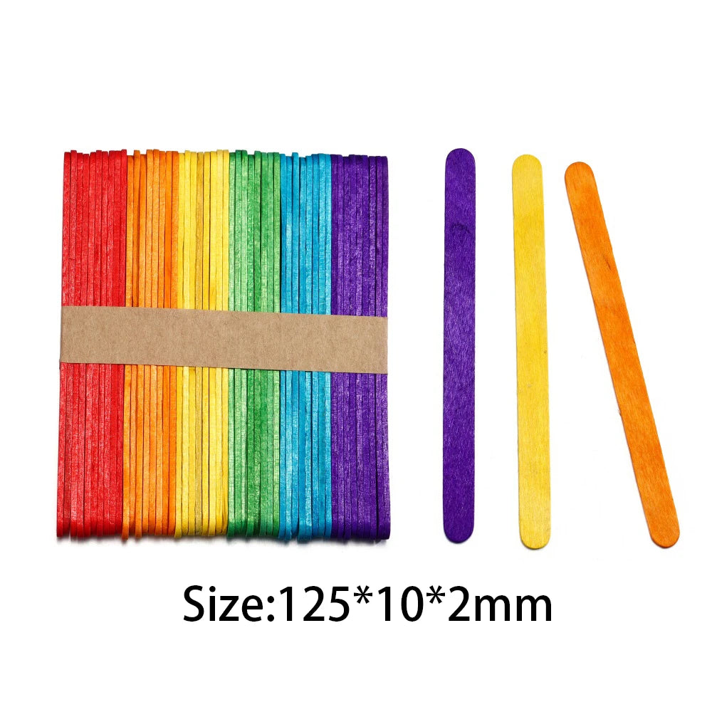 50/100/150Pcs Resin Tool Epoxy Stirring Stick Popsicle Ice Cream Stick Handmade DIY Resin Mold Wood Ice Pop Sticks Making Tools
