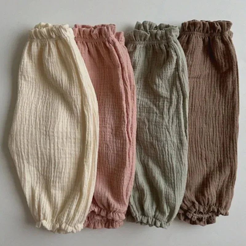 Soft Muslin Clothes Pants Pantalons Capris Organic Cotton Baby Pants Newborn Toddlers Autumn Spring Summer Winter Cute Print