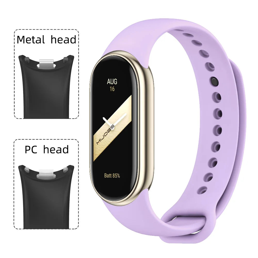 Bracelet for Mi Band 10 Strap for Mi Smart Band 10 9 8 NFC SmartWatch Sport Silicone Rubber Wristband Correa Miband 8 9 Strap